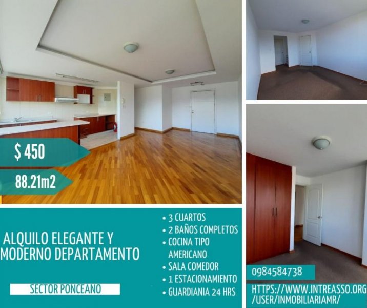 Departamento en Arriendo en Ponceano Alto Ponceano Alto, Pichincha