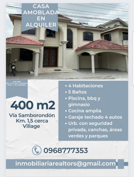 Casa en Arriendo en  Samborondón, Guayas