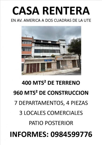 Edificio en Venta en Rumipamba Quito, Pichincha