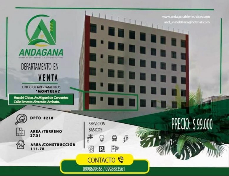 Departamento en Venta en Huachi Chico Ambato, Tungurahua