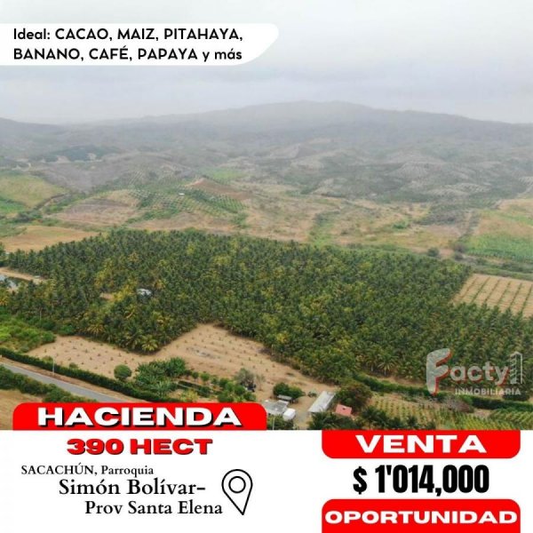 Hacienda en Venta en Parroquia Simon Bolivar Santa Elena, Santa Elena