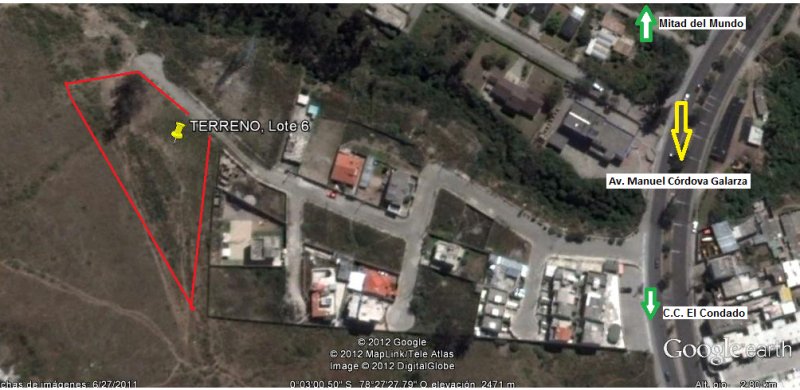 Terreno en Venta en Pomasqui Pomasqui, Pichincha