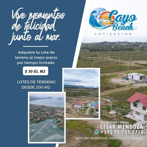 Terreno en Venta en Puerto Cayo Jipijapa, Manabi