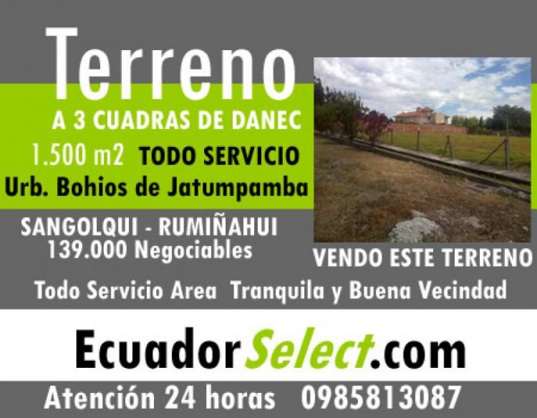 Foto Terreno en Venta en SANGOLQUI, Rumiñahui, Pichincha - U$D 139.000 - TEV18448 - BienesOnLine