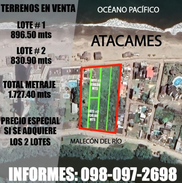 Terreno en Venta en Atacames Atacames, Esmeraldas